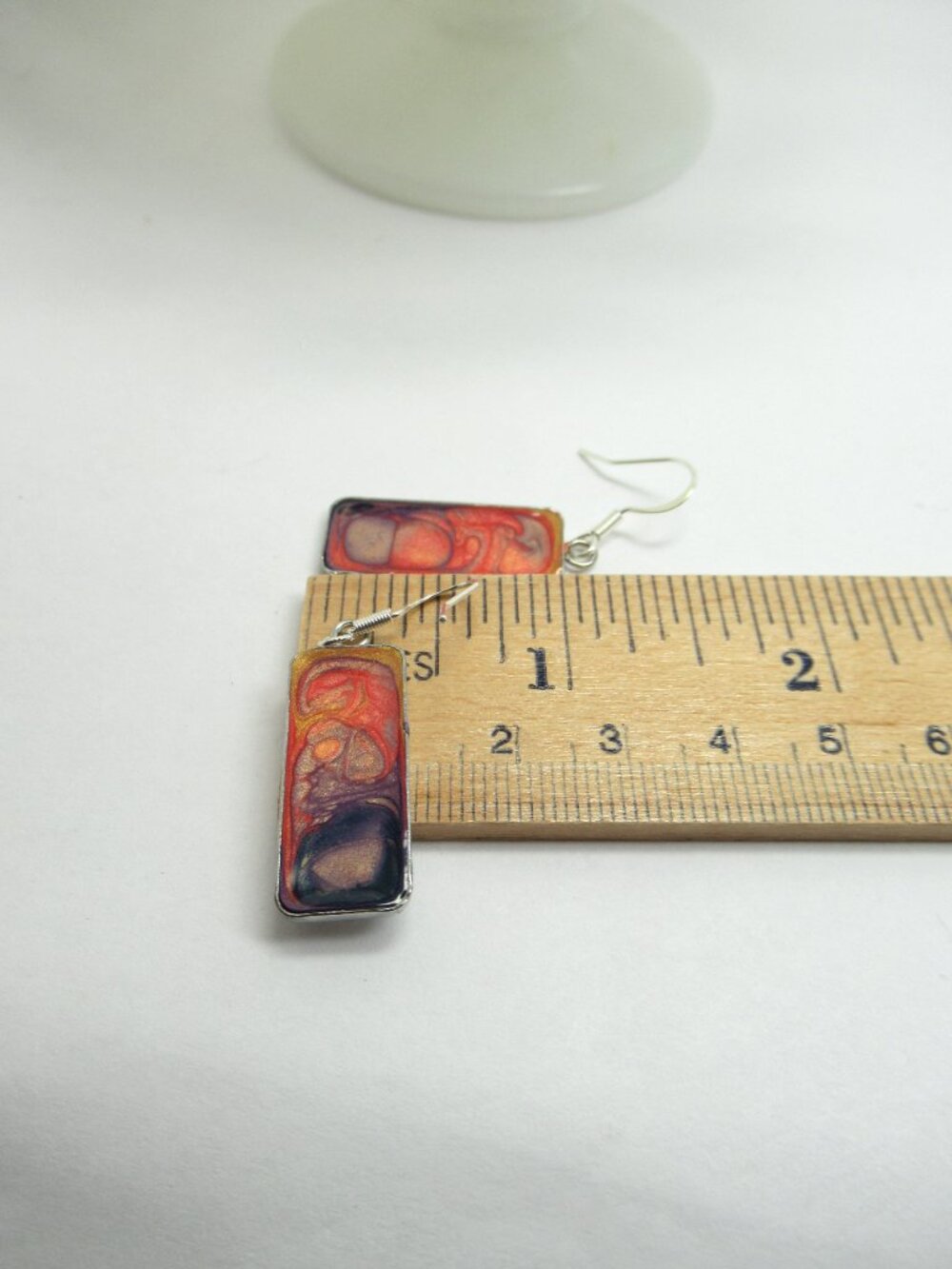 Rectangular Pebeo earrings - Picture 8 of 8